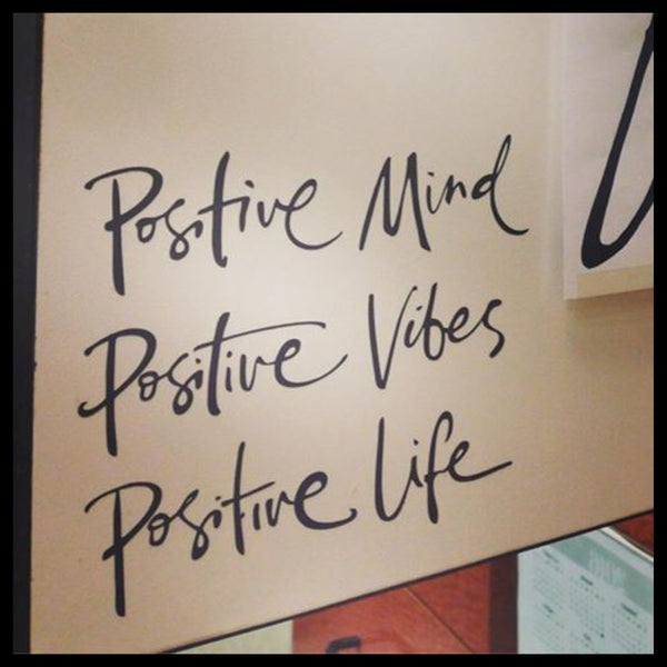 Positive Mind Positive Vibes Positive Life, Inspirational Quote, Mirror Motivator Vinyl Decal