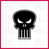 Punisher Skull, Marvel Comics-Inspired Anti-Hero Fan Art Vinyl Car/Laptop Decal