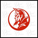 Red Devil Profile Vinyl Car/Laptop Decal