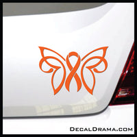 Awareness Ribbon Butterfly Bow Vinyl Car/Laptop Decal