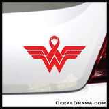 Awareness Ribbon Wonder Woman Vinyl Car/Laptop Decal