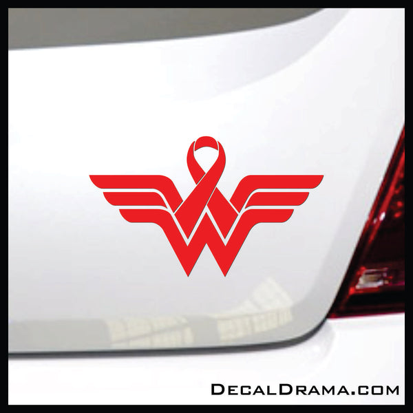 Awareness Ribbon Wonder Woman Vinyl Car/Laptop Decal