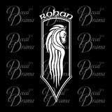 Horse Banner of Rohan, Lord of the Rings-Inspired Fan Art Vinyl Decal