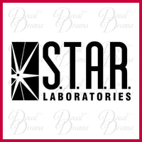 STAR Laboratories logo, DC Comics-inspired Fan Art Vinyl Car/Laptop Decal