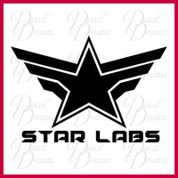 STAR Labs Star logo, DC Comics-inspired Fan Art Vinyl Car/Laptop Decal