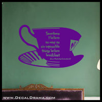 Six Impossible Things, Alice in Wonderland-inspired Vinyl Decal