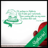 Slytherin, Sorting Hat Song, Harry-Potter-Inspired Fan Art Vinyl Wall Decal