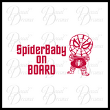 SpiderBaby on BOARD Baby Spiderman, Marvel Comics-Inspired Fan Art Vinyl Car/Laptop Decal