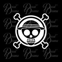 Straw Hat Pirates emblem, One Piece-inspired Vinyl Car/Laptop Decal
