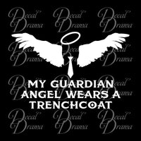 My Guardian Angel Wears a Trenchcoat, TVs Supernatural-inspired Fan Art, vinyl car decal