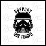 Support Our Stormtrooper Troops, Star Wars-Inspired Fan Art Vinyl Wall Decal