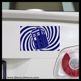 TARDIS Swirls Though Space & Time from Doctor Who Vinyl Car/Laptop Decal