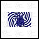 TARDIS Swirls Though Space & Time from Doctor Who Vinyl Car/Laptop Decal