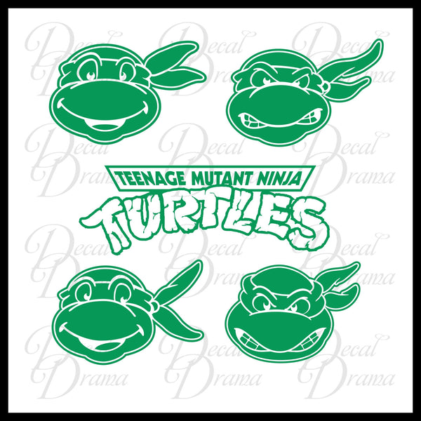 Teenage Mutant Ninja Turtles LARGE-SET Single-color Car/Laptop Decals