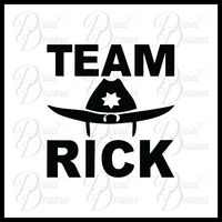 Team Rick, The Walking Dead-inspired Fan Art Vinyl Car/Laptop Decal
