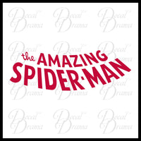 The Amazing Spider-man Classic Comic Book logo, Marvel Comics-inspired Vinyl Car/Laptop Decal