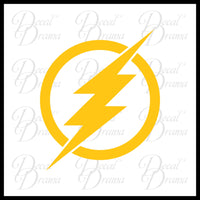 The Flash lightning emblem, DC Comics-inspired Justice League Fan Art Vinyl Car/Laptop Decal