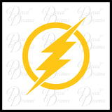 The Flash lightning emblem, DC Comics-inspired Justice League Fan Art Vinyl Car/Laptop Decal