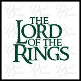 Lord of the Rings Title-Inspired Fan Art Vinyl Decal