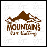 The Mountains Are Calling, Nature Calls Outdoor Motivation Vinyl Car/Laptop Decal