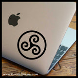 Druid Triskele symbol, Merlin-inspired Vinyl Car/Laptop Decal