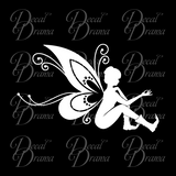 Trixie Pixie Fairy sitting with boots Vinyl Car/Laptop Decal