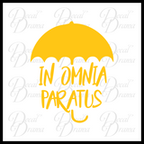 Umbrella In Omnia Paratus, Gilmore Girls-inspired Fan Art Vinyl Car/Laptop Decal