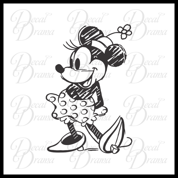 Minnie Mouse Face Drawings, HD Png Download , Transparent Png Image -  PNGitem