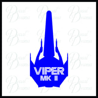 Viper MK II fighter, Battlestar Galactica-inspired Vinyl Car/Laptop Decal
