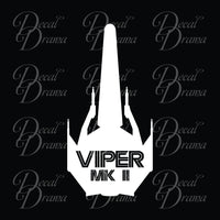 Viper MK II fighter, Battlestar Galactica-inspired Vinyl Car/Laptop Decal