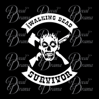 The Walking Dead Survivor, The Walking Dead-inspired Fan Art Vinyl Car/Laptop Decal