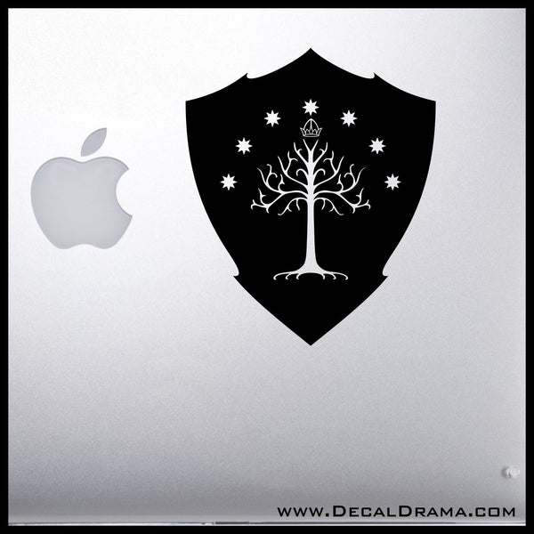 White Tree of Gondor Shield, Lord of the Rings-Inspired Fan Art Vinyl Decal