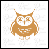 Owl wide-eyed, cartoon, Vinyl Car/Laptop Decal