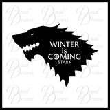 Winter is Coming Stark Direwolf Wolf GoT Game of Thrones-inspired Vinyl Car/Laptop Decal