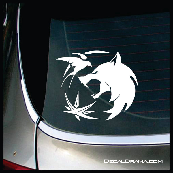 Witcher Wolf Compass Rose Sparrow Trinity, The Witcher Netflix-inspired Car/Laptop Decal