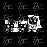 WonderBaby on BOARD with Baby Wonder Woman Fan Art Vinyl Car/Laptop Decal