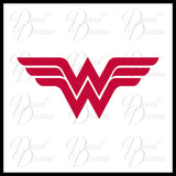 Wonder Woman Stripes emblem, DC Comics-inspired Fan Art Vinyl Car/Laptop Decal