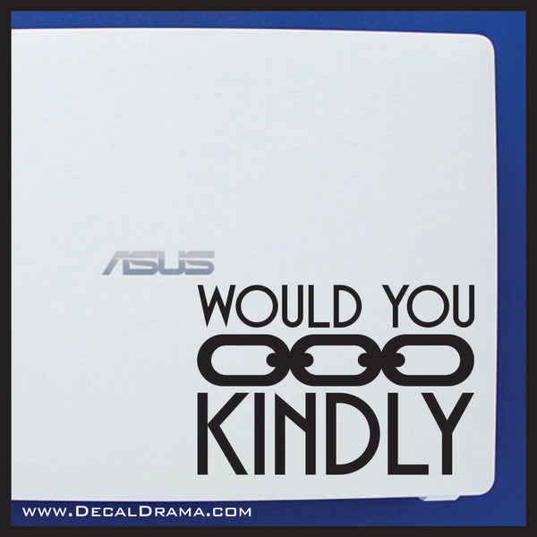 Would You Kindly chain, Bioshock-inspired Vinyl Decal