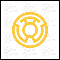 Yellow Lantern Corps - Sinestro (Fear) emblem Vinyl Car/Laptop Decal